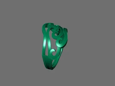 Women Ring Plain Ring Ready STL 3DM Models Womens Rings 3D print model 9