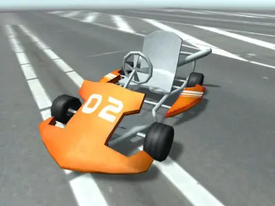 Go Kart Car Pack for Mobile Games Unity3d Low-poly 3D model