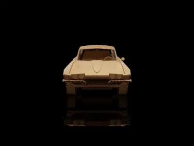 CHEVROLET CORVETTE C2 Sting Ray 1963 cardboard car 3D model