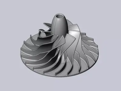 Printable Radial Pump Turbopump Impeller Model 3D print model