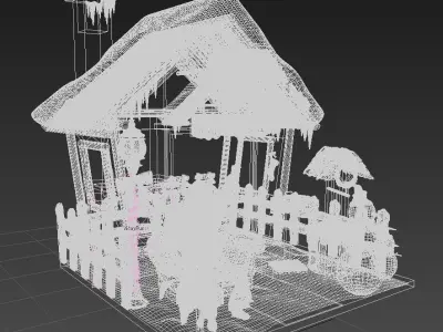 Santas Grotto Christmas Decoration 3D model