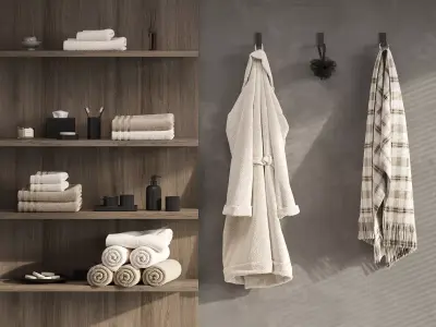 Bathroom Decorative Set 3D model