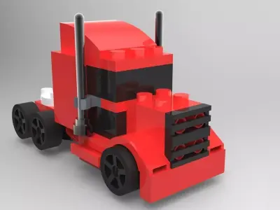 Lego Truck  8664  Free 3D model
