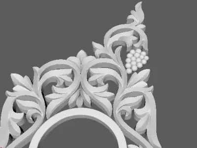 Central decor ornament for furniture 3D model 968