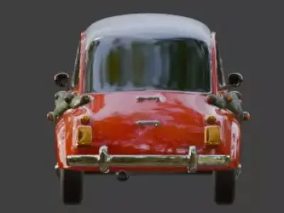 Stylized Christmas Car 3D Model Low-poly 3D model