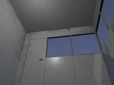Industrial modular office Low-poly 3D model