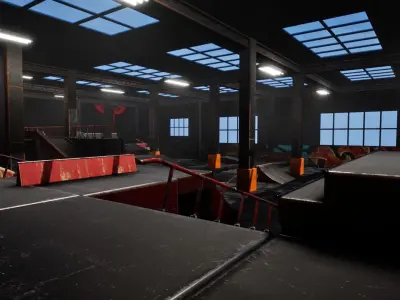 Skate Park Vol 1 For Unreal And Unity Low-poly 3D model