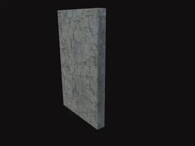 Medieval Stone Wall V01 Low-poly 3D model