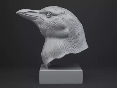 Penguin Bust - Animal Figurine 3D print model