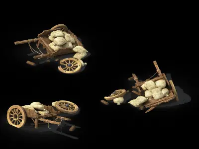 Game Barracks - Broken Food Truck 3D model