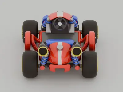 Mario Kart Car 3D Model 3D model