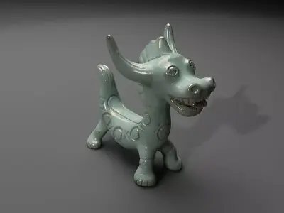 Sculpture-02 chinese dragon figurine 3D print model