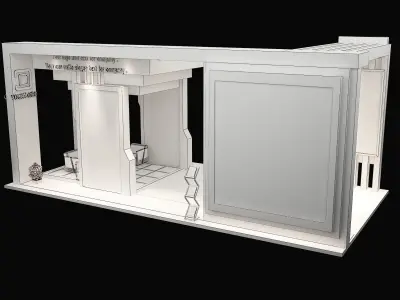 Booth Exhibition Stand a613 3D model