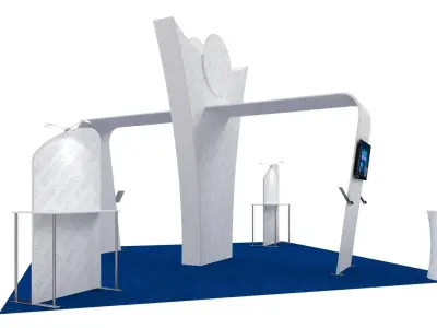 Exhibition booth 20x20ft 3DM020 3D model