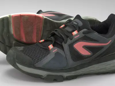 FEMALE SPORT SNEAKERS Low-poly 3D model