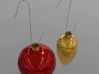 Christmas Bauble Low-poly 3D model