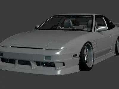 G Corporation Flash V2 Nissan 180sx Body Kit GTS GT6 GT7 Base 3D model