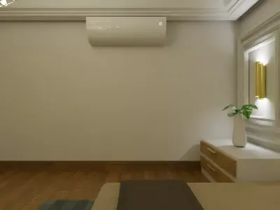 Modern Bedroom 3D Model Low-poly 3D model purchase