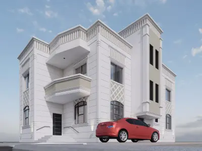 Luxury Neo Classical Villa I revit-D5-FBX-DWG-OBJ-STL-ACIS 3D model