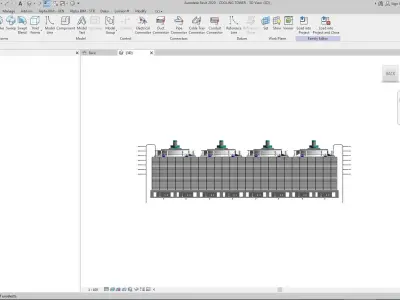 MEP-02-Cooling Tower 4 Cell- Revit Family - 3D model 3D model 3D model