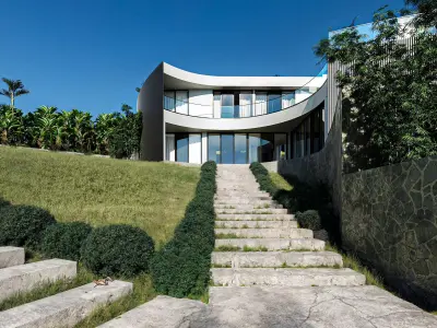 The Lake Villa scene 3D model