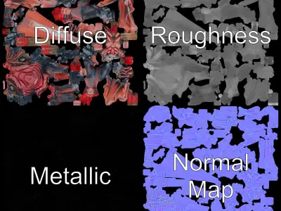 Fierce Dragon Creature Model Pack Low-poly 3D model