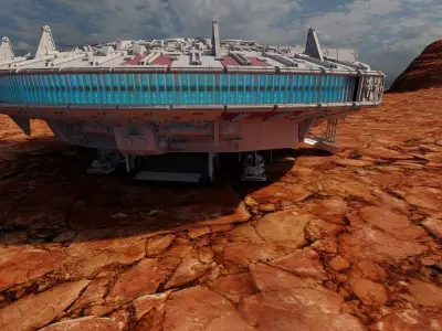 Millennium Falcon with Interior 3D model