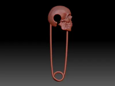 Skull Pin 3D print model