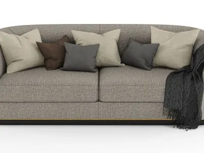LUXURY POMONA SOFA WITH SLOPING ARMRESTS 3D model