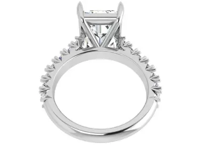 Emerald Diamond Ring 4160 3D print model
