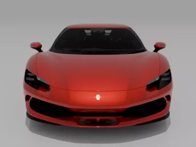 Ferrari 296 GTB 2023 Game and Cinematic Ready Realistic Low-poly 3D model