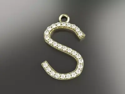 Diamond s Pendant Gold Silver Platinum Luxury Jewelry 3D print model