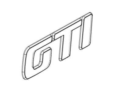 GTI Golf monogramme 3D print model