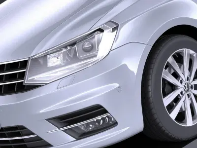 Volkswagen Caddy Passenger van 2018 VRAY 3D model