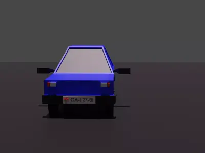 Low-Poly Car Free low-poly 3D model from CGTrader