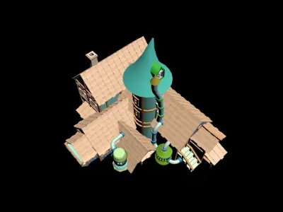 Medieval House 37 3D print model 3D model