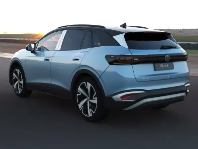 2025 Volkswagen ID4 X with lowpoly interior Low-poly 3D model