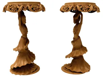 3D Model STL Table flamenco dancer side 3D model