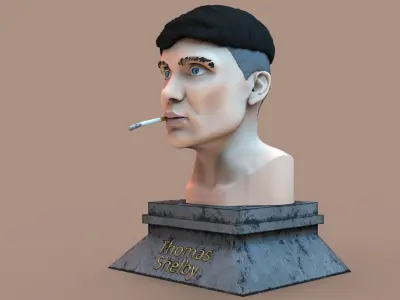 Thomas Shelby Bust Statue 3D print model