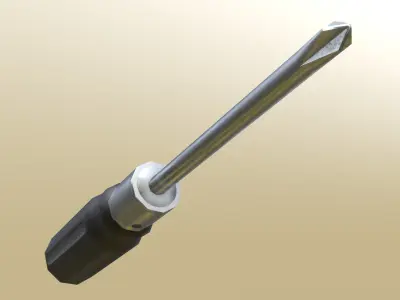 Screwdrivers Plastic Black Low-poly 3D model