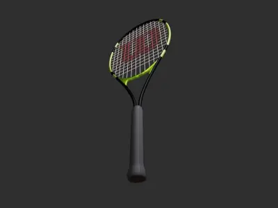 Tennis Racket Low-poly 3D model