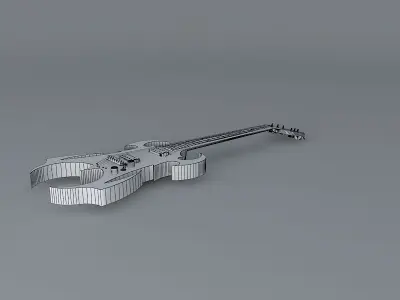 All maple abstract guitar Free 3D model