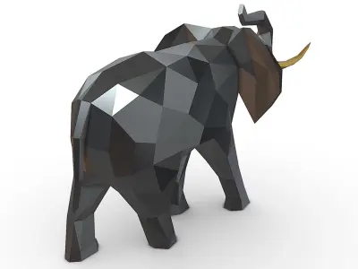 elephant figure 3D print model