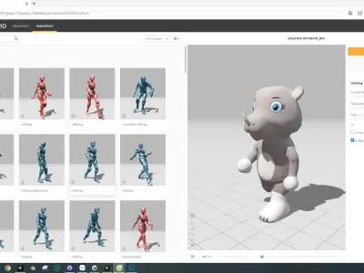 Character013 Animated Rhino 3D Low-poly 3D model