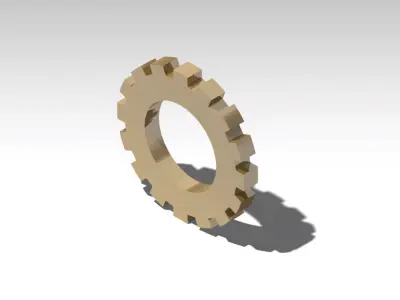 Spur Gear with Square teeth 3D print model