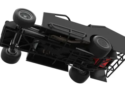 Northeast Dirt Modified stock car Scale 1 to 25 3D print model