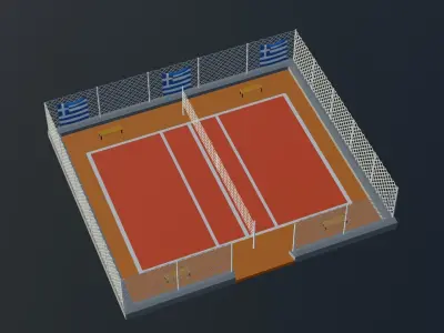 Volleyball Stadium - Greece Low-poly 3D model