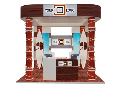 Booth Exhibition Stand a596g 3D model