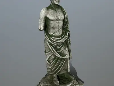 statue roman Low-poly 3D model