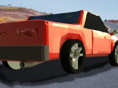 Low Poly Default Car Low-poly 3D model